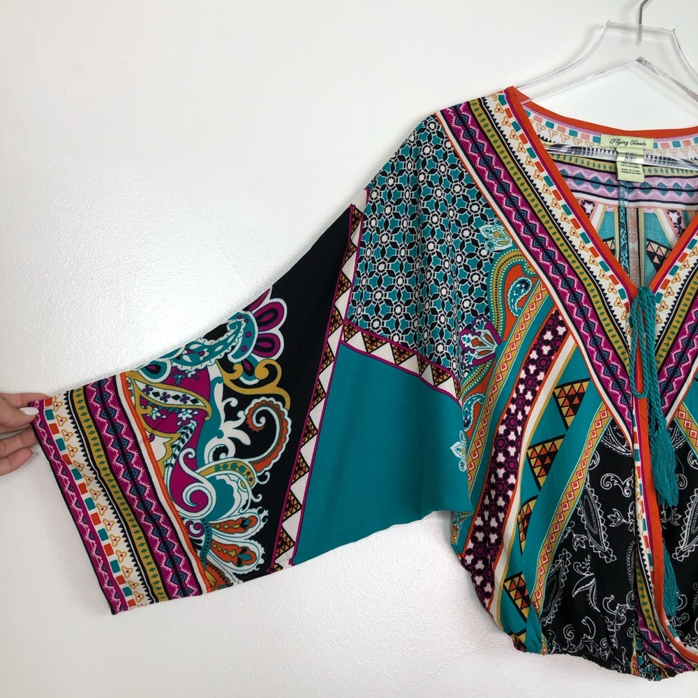 Flying Tomato Crop Top Dolman Sleeve Small - Picture 3 of 6